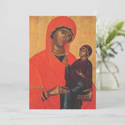 Sint Anne met de Maagd Maria Feestdagenkaart (Staand voorkant)