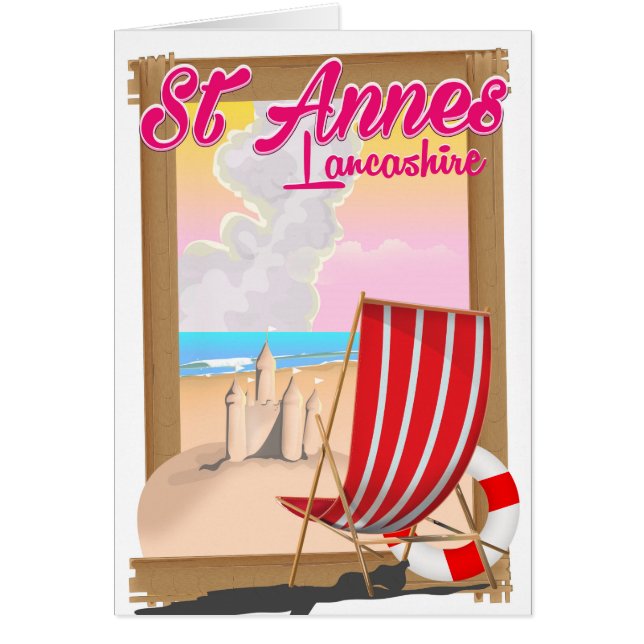 Sint-Annes, reisposter voor het strand van Lancash (Voorkant)
