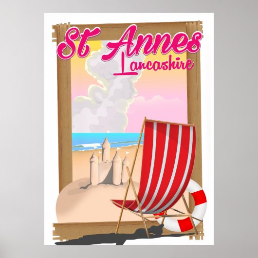Sint-Annes, reisposter voor het strand van Lancash Poster (Voorkant)