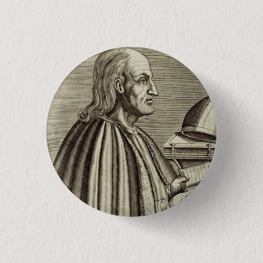 Sint-Anselmus van Canterbury Kerkleraar Ronde Button 3,2 Cm (Voorkant)
