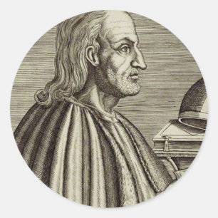 Sint-Anselmus van Canterbury Kerkleraar Ronde Sticker