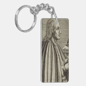 Sint-Anselmus van Canterbury Kerkleraar Sleutelhanger (Voorkant Links)