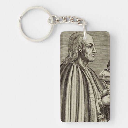 Sint-Anselmus van Canterbury Kerkleraar Sleutelhanger (Voorkant)