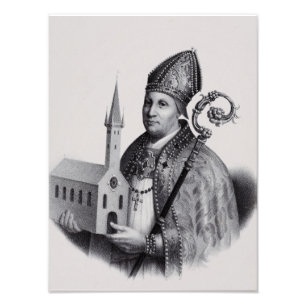 Sint Ansgar Aartsbisschop en Apostel van het Noord Foto Afdruk