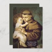 Sint Anthony Restauratie Gebed van Verloren Items Informatiekaartje (Voorkant / Achterkant)