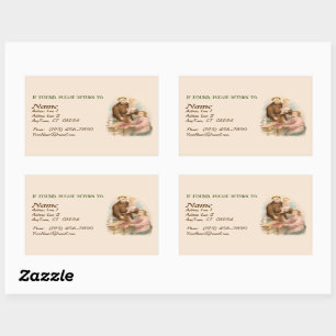 Sint-Anthony van Padua, zoeker van verloren dingen Rechthoekige Sticker