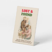 Sint-Anthony van Padua, zoeker van verloren dingen Reclamebord Met Voetstuk (Voorkant)