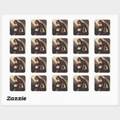 Sint-Antonius Abt Vierkante Sticker (Vel)