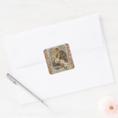 Sint Antonius Baby Jezus Katholieke priester C Vierkante Sticker (Envelop)