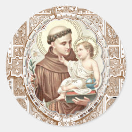 Sint Antonius Baby Jezus Katholieke priester Ronde Sticker