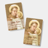 Sint Antonius & het Christuskind (JM 05; Stijl 1) Badge (Voor- en achterkant)