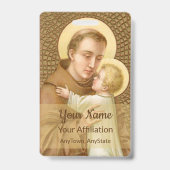 Sint Antonius & het Christuskind (JM 05; Stijl 1) Badge (Achterkant)