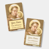 Sint Antonius & het Christuskind (JM 05; Stijl 2) Badge (Voor- en achterkant)