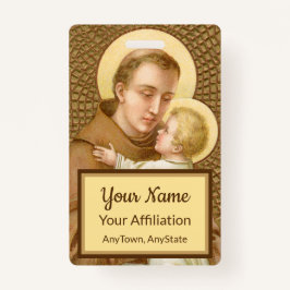 Sint Antonius & het Christuskind (JM 05; Stijl 2) Badge