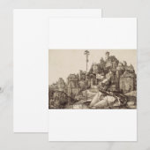 Sint-Antonius lezend van Albrecht Dürer Bedankkaart (Voorkant / Achterkant)