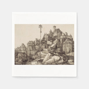 Sint-Antonius lezend van Albrecht Dürer Servet