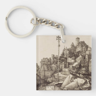 Sint-Antonius lezend van Albrecht Dürer Sleutelhanger