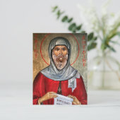 Sint-Antonius Oosters-orthodox Christelijk icoon Briefkaart (Staand voorkant)
