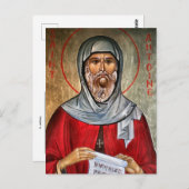 Sint-Antonius Oosters-orthodox Christelijk icoon Briefkaart (Voorkant / Achterkant)