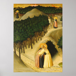 Sint-Antonius - Sano di Pietro Fijne Kunst Poster