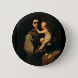 Sint-Antonius van Padua door Luca Giordano Ronde Button 5,7 Cm
