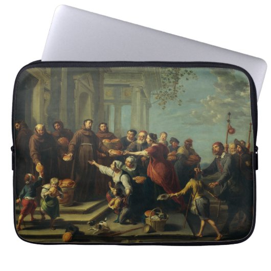 Sint Antonius van Padua door Willem van Herp Laptop Sleeve (Voorkant)