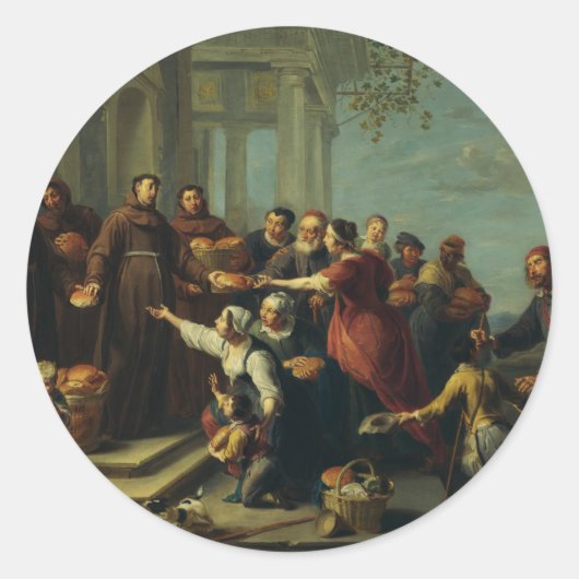 Sint Antonius van Padua door Willem van Herp Ronde Sticker (Voorkant)