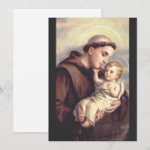 Sint-Antonius van Padua Feestdagenkaart (Voorkant / Achterkant)