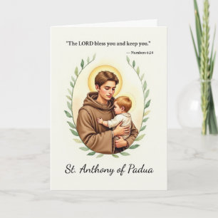 Sint-Antonius van Padua Gods Vrede Zegeningen Kaart