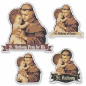Sint Antonius van Padua Jezus Religieus Sticker (Voorkant)