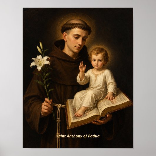 Sint-Antonius van Padua-kunstprint Poster (Voorkant)