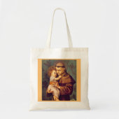 Sint Antonius van Padua met Baby Jesus Canvas tas (Voorkant)