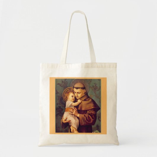 Sint Antonius van Padua met Baby Jesus Canvas tas (Voorkant)