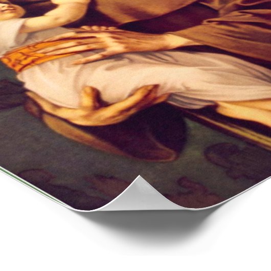 Sint Antonius van Padua met Baby Jesus Print Poste (Hoek)