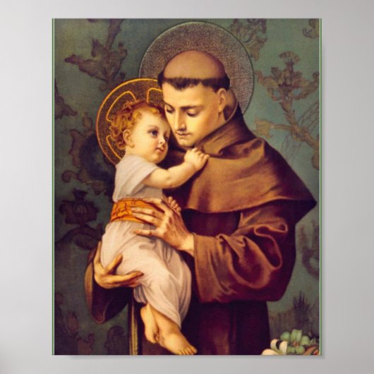Sint Antonius van Padua met Baby Jesus Print Poste (Voorkant)