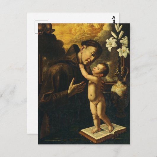 Sint Antonius van Padua met Baby Jezus Briefkaart (Voorkant / Achterkant)