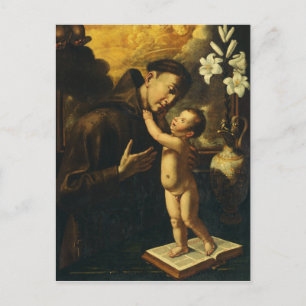 Sint Antonius van Padua met Baby Jezus Briefkaart