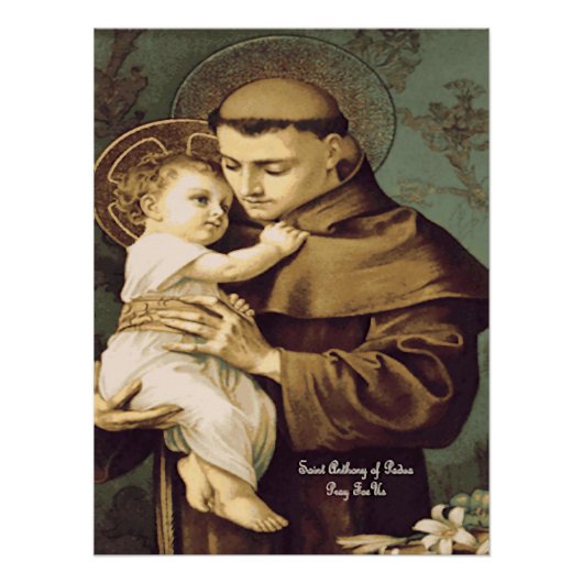 Sint-Antonius van Padua Perfect Poster (Voorkant)