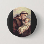 Sint-Antonius van Padua Ronde Button 5,7 Cm (Voorkant)