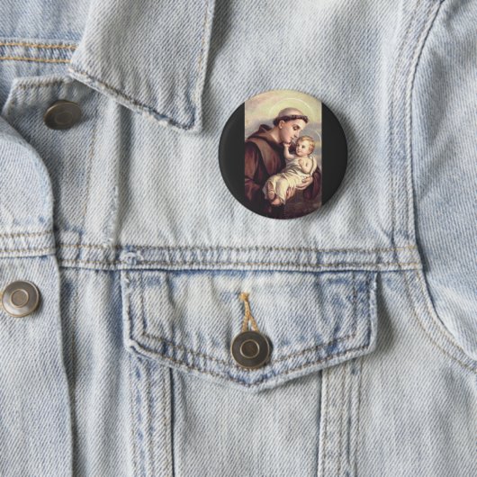 Sint-Antonius van Padua Ronde Button 5,7 Cm (In situ)