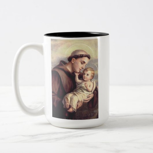 Sint-Antonius van Padua Tweekleurige Koffiemok (Links)