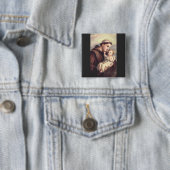 Sint-Antonius van Padua Vierkante Button 5,1 Cm (In situ)