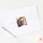 Sint-Antonius van Padua Vierkante Sticker (Envelop)