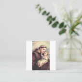 Sint-Antonius van Padua Vierkante Visitekaartje (Staand voorkant)