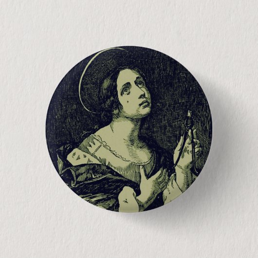 Sint Apollonia maagd en martelaar Ronde Button 3,2 Cm (Voorkant)