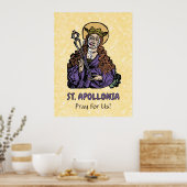 Sint-Apollonia met pulled Tooth (Neurenberg)-Poste Poster (Keuken)