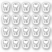 Sint-Apollonia's Teeth - 20 Tooth Stickers (Voorkant)