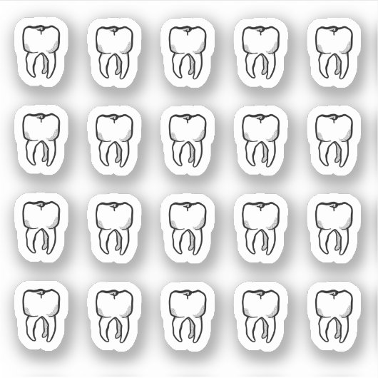 Sint-Apollonia's Teeth - 20 Tooth Stickers (Voorkant)