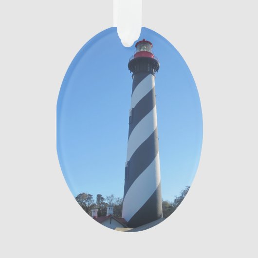 Sint-Augstine vuurtoren op kerst Ornament (voorkant)