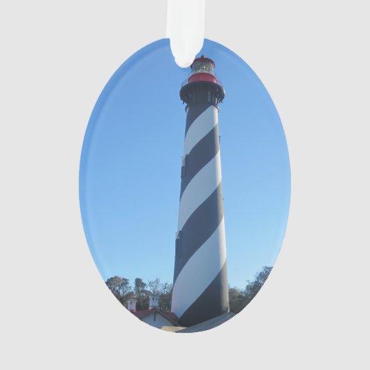 Sint-Augstine vuurtoren op kerst Ornament (achterkant)